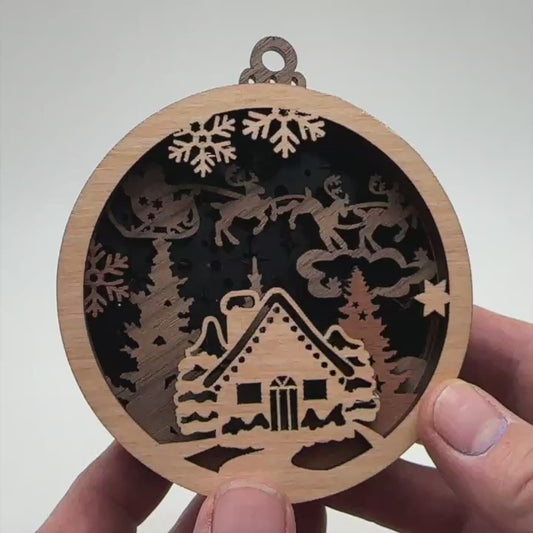 Light Up Cabin Ornament